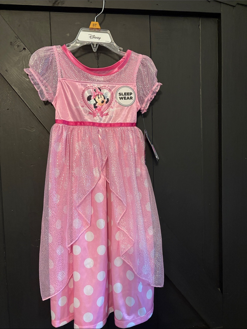 Disney Pink Minnie Mouse Sparkle Nightgown